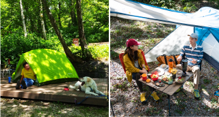 デッキサイトとグラウンドサイトの写真